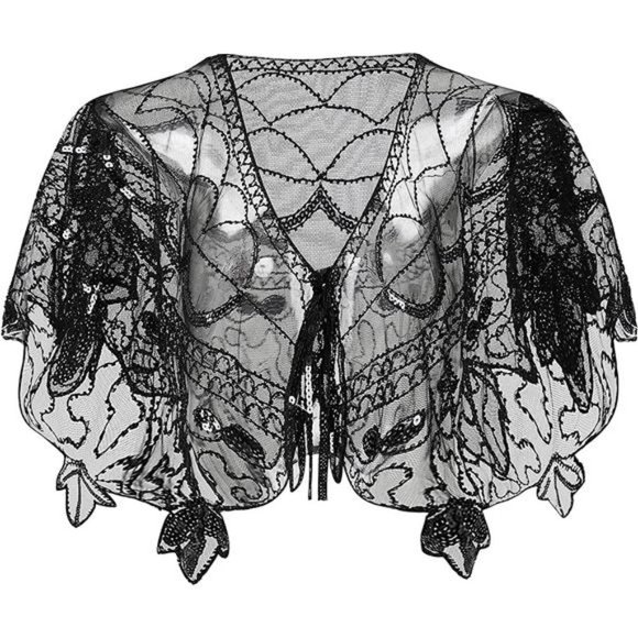 sequin shawls and wraps